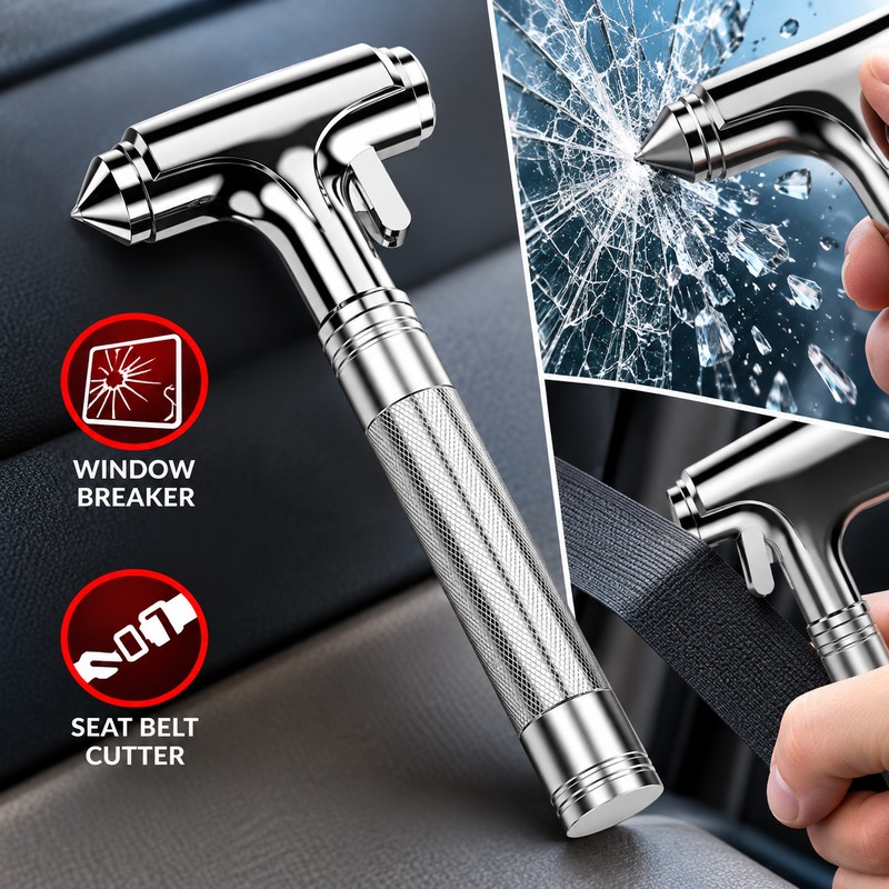 Car Safety Hammer for Emergency Vehicle Escape – Window Breaker