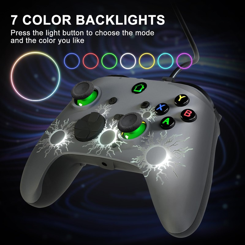 Wired Controller PC, Gaming Controller for PC 10 and Steam