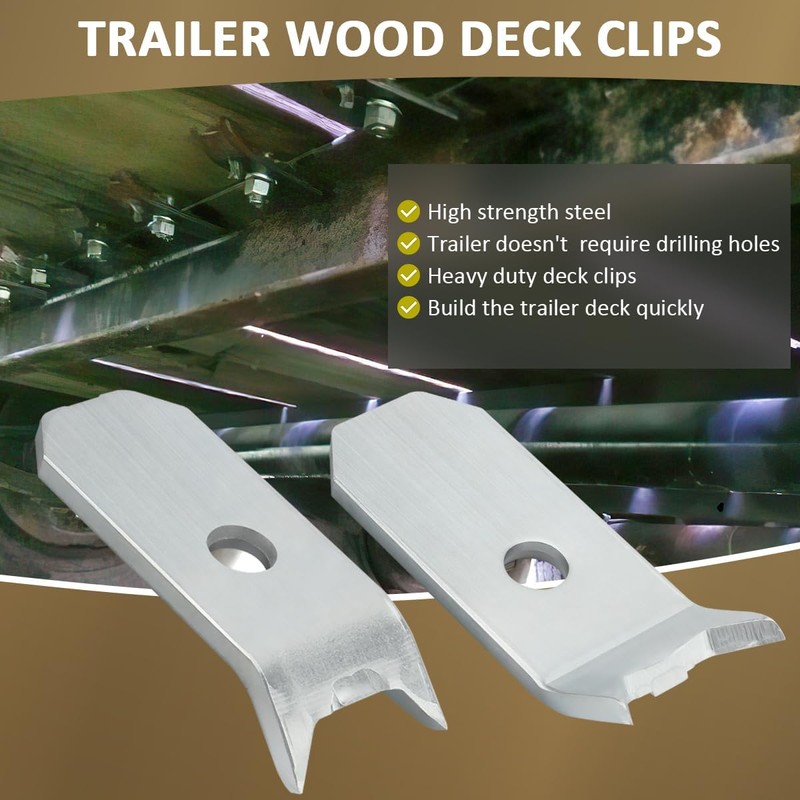 SAQXK 48pcs Trailer Floor Hold Down Clips Plated Steel Bearclaw