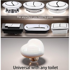 CIXVOEMK Toilet Flush Assistant,Top Push Button Helper for Long Nails (2PCS-White)