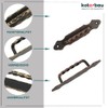 KOTARBAU® Door Handle 190 mm Wrought Iron Door Handle Black