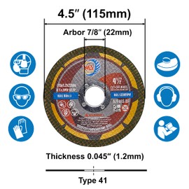 WA 50PACK - 4 1/2 inch Cut Off Wheel, Green Cutting Wheels for Metal & Stainless Steel, Sharp Cut-Off Disc with Aggressive and Fast Cutting, for Angle Grinder (4½''X 7/8", 50PACK)
