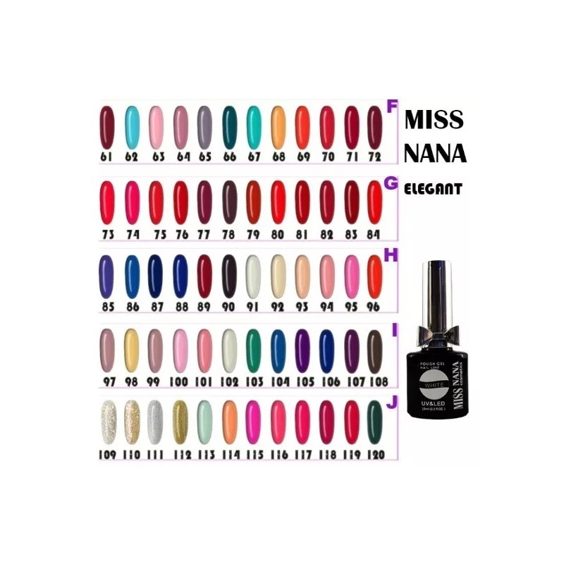Miss Nana Set Esmaltes Caja Con 12 Tonos Gel Polish