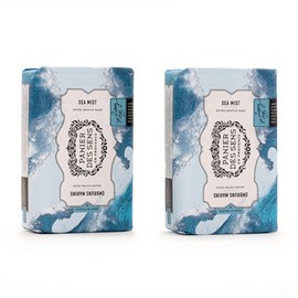 Panier des Sens Shea butter natural bar soap Sea Mist, bath & body soap bars - Made in France 95% natural - 2 bars, 7oz/200g each