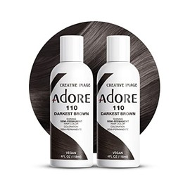 Adore Semi-Permanente Haircolor #110 Castaño Oscuro 4 Onza (118ml) (2 Paq.)