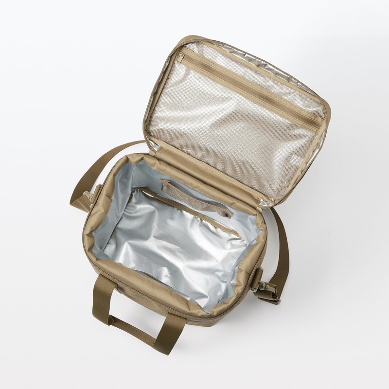 MUJI 84383137 Insulated Bag, Beige, Large Size, 12.6 x 11.8