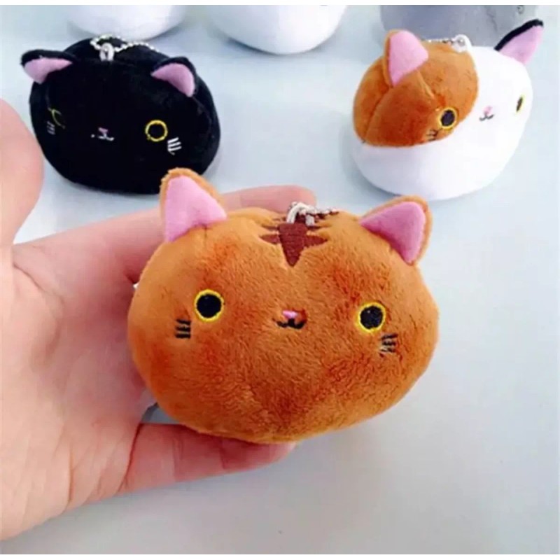 BRUJITA WAX Llavero De Cara De Gatitos De Peluche