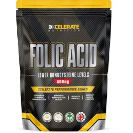 Folic Acid Tablets | Essential Vitamin B9 | Supports Women's Health & Pregnancy, Immune System, Reduce Tiredness & Fatigue - Vegan, Gluten-Free & Halal - by XCelerate Nutrition (120 Tablets)