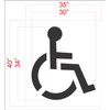34" Handicap Stencil - 1/8" (.125") PRO-Grade LDPE
