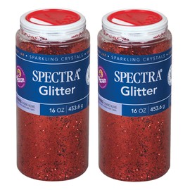 DIXON TICONDEROGA CO - PACON Spectra Glitter, Red, 1 lb. Per Jar, 2 Jars