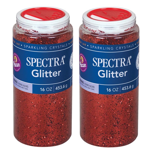 DIXON TICONDEROGA CO - PACON Spectra Glitter, Red, 1 lb.