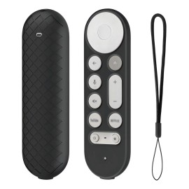 USTIYA Funda Para Google Tv Streamer 4k 2024 Case Protector Control Remoto Solar Carcasa Color Negro Silicon Cover                                    