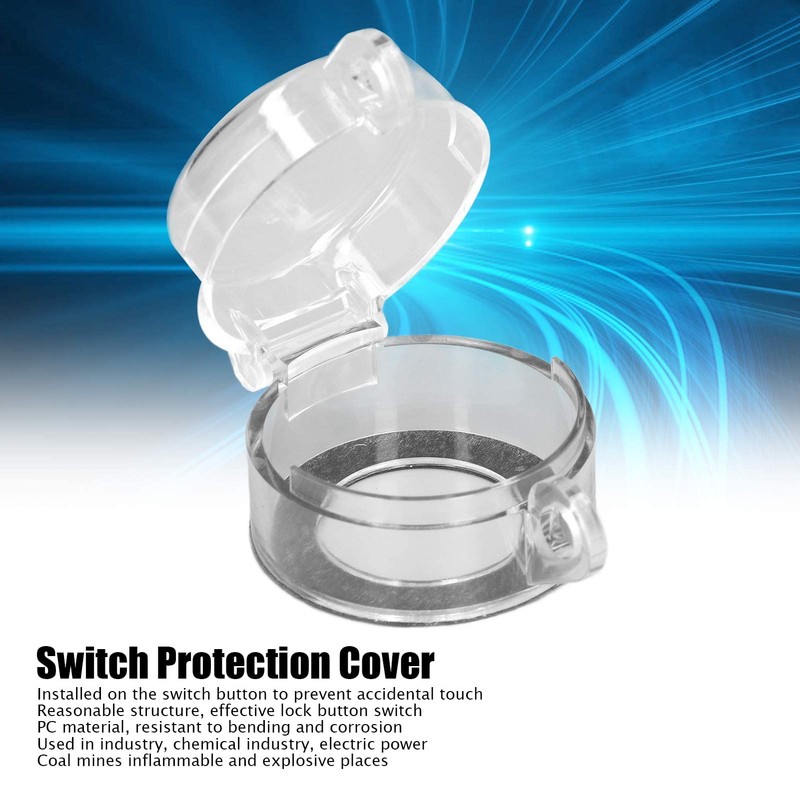 30mm Button Protector, Emergency Stop Switch, BS‑02 Transparent Dustproof Round