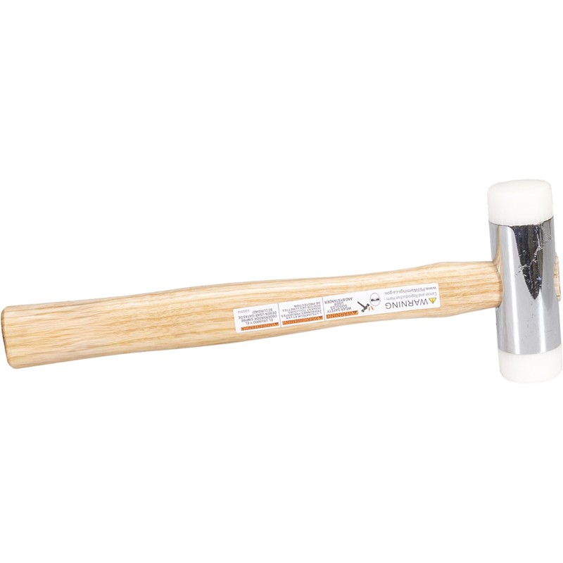 VAUGHAN Nylon Face Hammer, Chrome Plated Zinc Alloy Head, 1