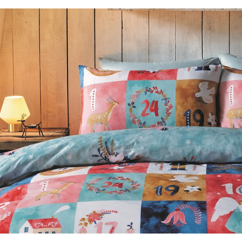 Rapport Home Christmas Advent Calendar Single Reversible Microfibre Duvet Cover