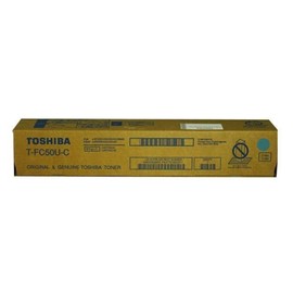TOSHIBA Cyan Toner Cartridge (28 000 Yield) (TOSTFC50UC) in Retail Packaging