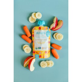 Babylife Organics Stage 2 - Carrot, Apple & Banana, 3.5 Ounce Pouch (6 Pack) - Heavy Metal Safe, Organic Baby Food