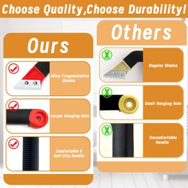 11 Pack Grout Removal Tool Kit, 2 Caulking Removal Tools Tile Grout Saw with 6 Extra Blades + Bonus Hand Grout Saw & 2 Cleaning Blades, Ideal for Tile Gap Cleaning and Repair