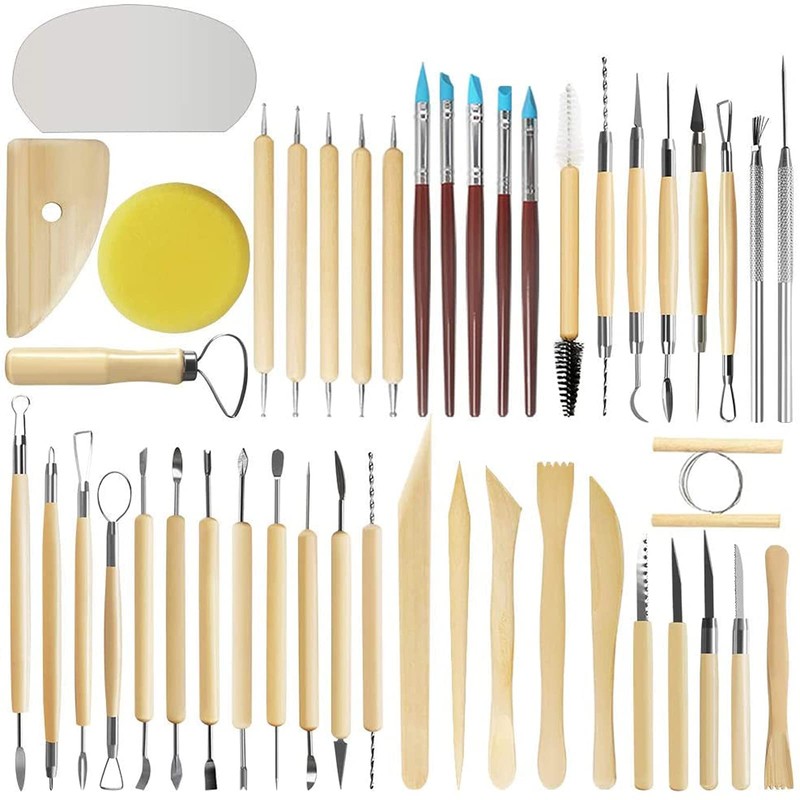 46 Pieces Pottery Tool Set Modelling Tool Polymer Clay Tool