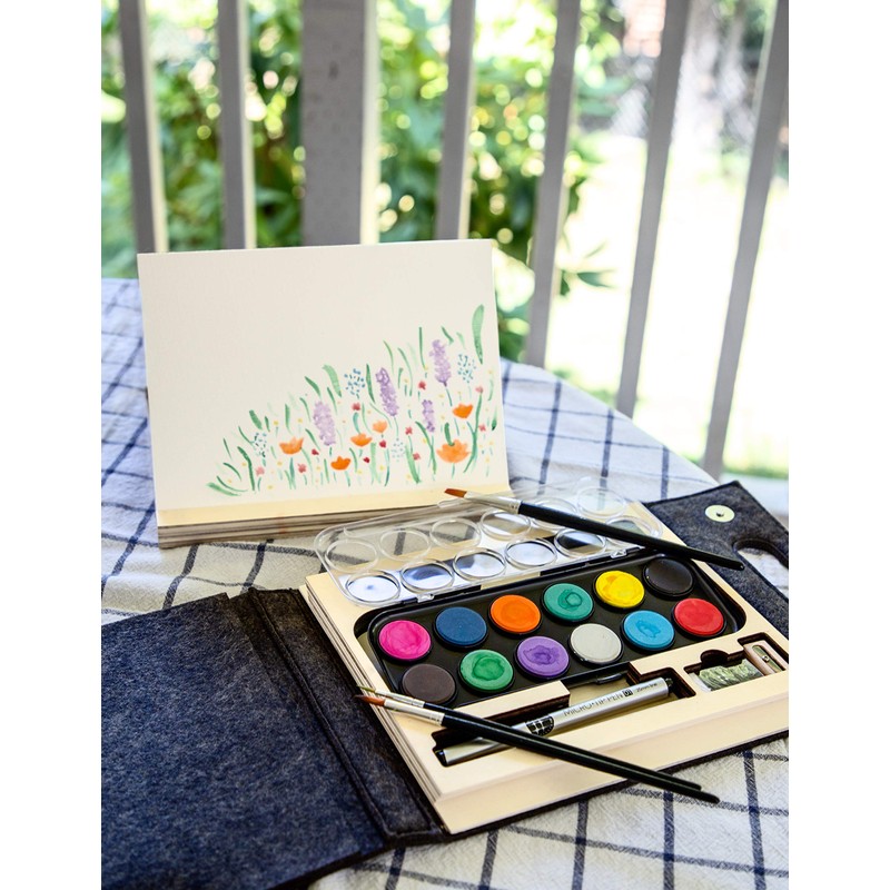 Three by Three jotblock Portable Studio Watercolor Set (70017)
