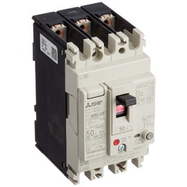 Mitsubishi Electric WS-V Series GT-Leakage Circuit Breaker, Compatible with Harmonics/Surges, Small Size, NV63-CVF, 3P, 50A, 100-440V, 30MA