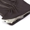 Harssidanzar Leather Gloves for Men, Winter 100% Rabbit Fur Lined