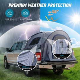 CROSSHIP Truck Bed Tent for Pickup Trucks - Water-Resistant Canopy Anti-Tear Fabric - Insect-Prevention Double Layer - Replacement for Ford, Chevy, Dodge, GMC, Nissan, Toyota