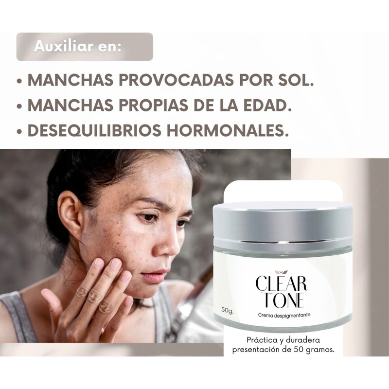 Crema Despigmentante Clear Tone - Manchas Solares Y Por Edad