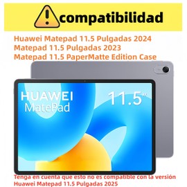 MORNWELL Funda para Huawei Matepad 11.5 Pulgadas 2024,Matepad 11.5 Pulgadas 2023 y Matepad 11.5 PaperMatte Edition Case,Soporte Delgado con Cáscara Dura Transparente,Respaldo Trifold Folio