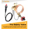 gohantee LP Gas Safety Valve with 3 Outlet Pilot Burner,