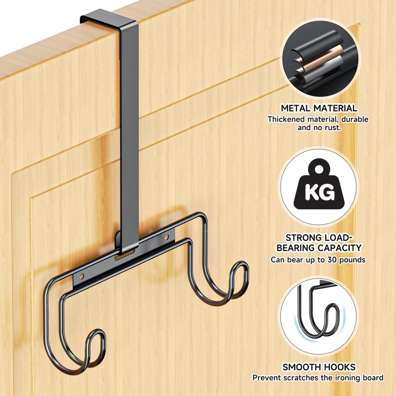 Ironing Board Holder Wall Mount/Over The Door Ironing Board Hanger,
