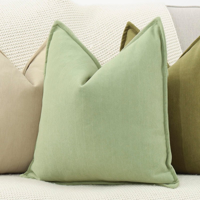 Madizz Set of 2 Patterned Chenille Cushion Covers Soft Short