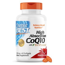 Doctor Best Coq10 100mg Antioxidante Alta Absorción Cápsulas Blandas Fórmula Natural Extracto Pimienta Negra Bioperine Suplemento Vegetariano
