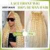 Valiilo Deep Wave Lace Front Wigs Human Hair 613 Blonde