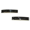 Pair of Rectangle Shaped Clip-in End Barrettes, Hair Slides with