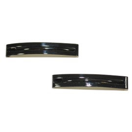Pair of Rectangle Shaped Clip-in End Barrettes, Hair Slides with Cut-Out Design. (Black)