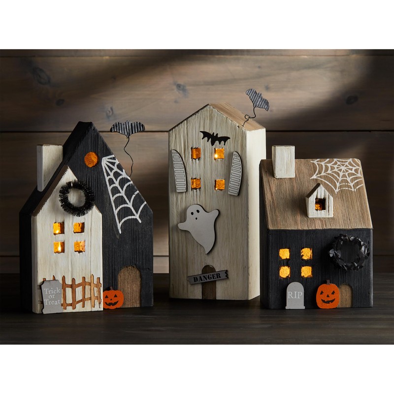 Mud Pie Led Wood Haunted House, Danger