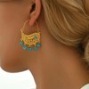 18K Gold Plated Vintage Boho Turquoise Dangle Earrings | Hypoallergenic