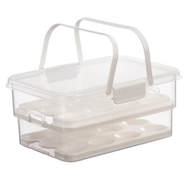 SnapLock by Progressive Collapsible Egg Carrier, One Size, White