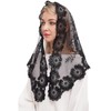 Mantilla de encaje negro para cubrir la cabeza, velo de