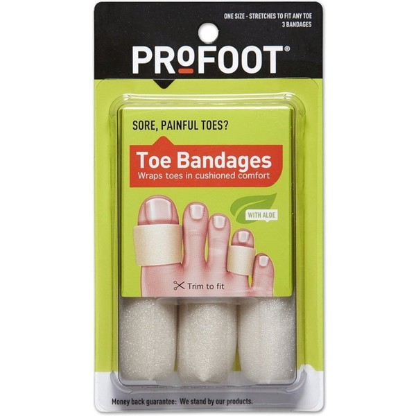 Profoot Profoot Toe Bandages Medium, Medium each (Pack of 3)