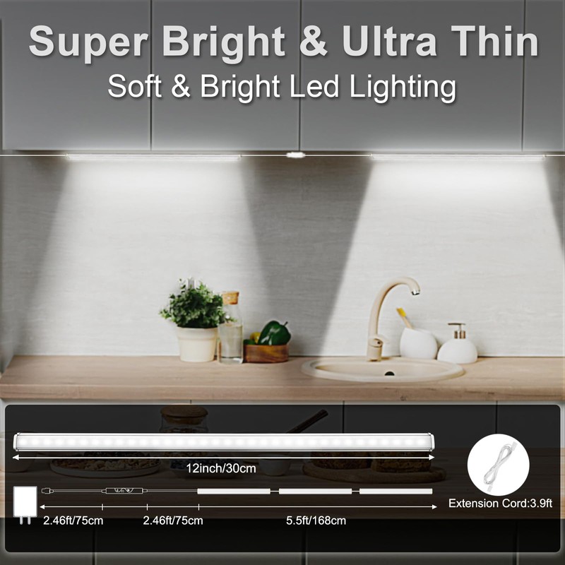 Daymeet Under Cabinet Lights, Super Bright Led Under Cabinet Lighting
