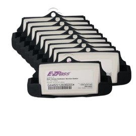 Free Thought Designs EZ Pass Holder | Fastrak Holder - 10 Pack - 3 Point Mount - Black - Toll Transponder Holder for New and Older Sizes - Toll Transponder Holder for new and older sizes