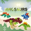 Plus-Plus 7266 Ingenious Construction Toy, Dinosaur Mix, Bundle of 4
