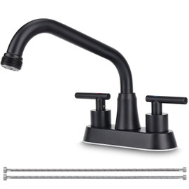 Bietor Utility Laundry Sink Faucet,Laundry Tub Faucet with 3/4" NPT Threaded End & 2 Lever Handles