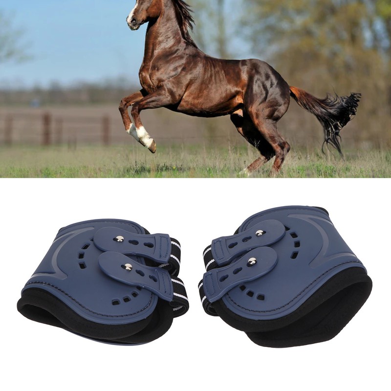 Horse Hind Leg Boots Breathable Adjustable Impact Absorbing Prevent Slip