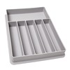 Silicone Rubber Non-Slip, Non-Toxic, Grey Silverware and Cutlery Organizer for