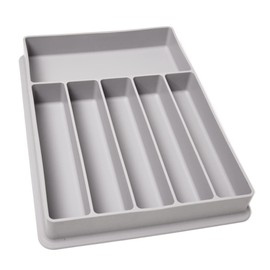 Silicone Rubber Non-Slip, Non-Toxic, Grey Silverware and Cutlery Organizer for Kitchen Drawer 12x16