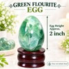 Prajet Crystal Green Fluorite Gemstone Egg 45–50 mm Natural Smooth