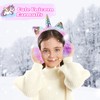 Unicorn Earmuffs for Kids, Foldable Ear Muffs Cute Winter Warm